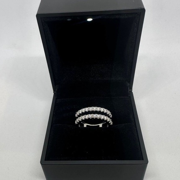 Moissanite Diamond Ring Enhancer Wedding Band GRA Certified Jewelry Size 5.5 - Picture 10 of 11